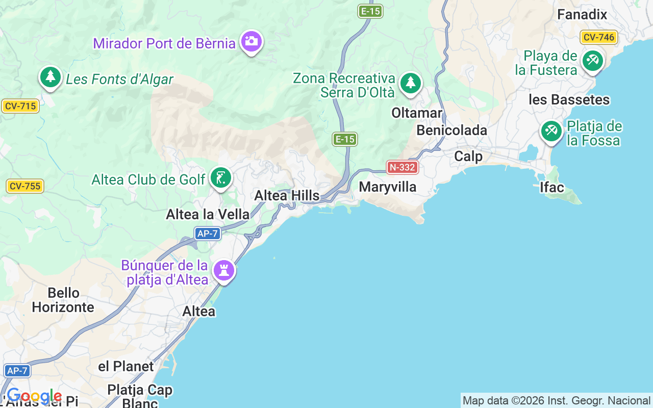 Plats för Båt utan licens : Altea, Spanien
