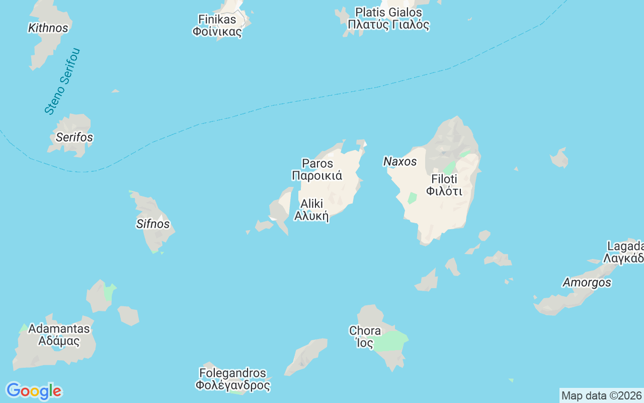 Location of the RIB: Paroikia, Paros