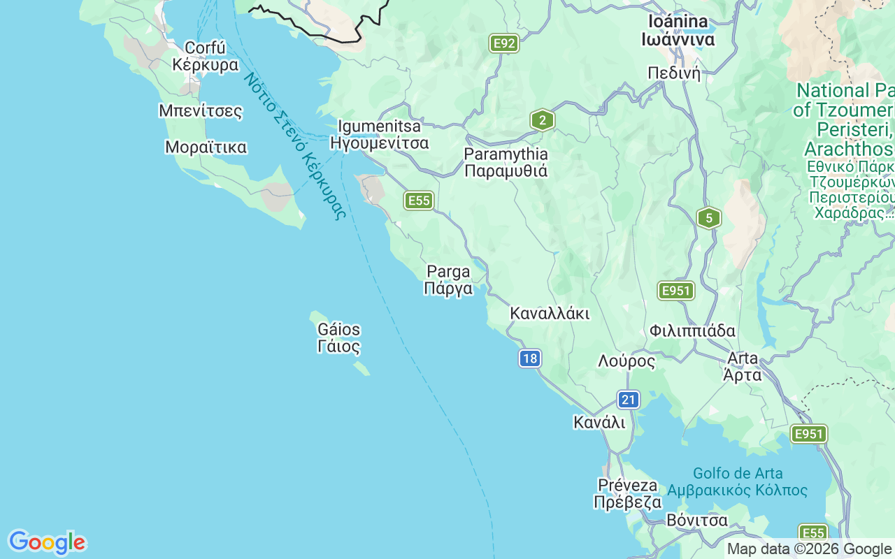 Ubicación Barco sin licencia: Parga, Parga