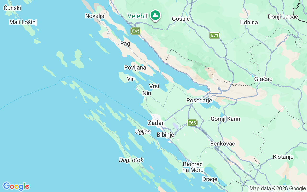 Liegeplatz Motorboot: Nin, Grad Nin