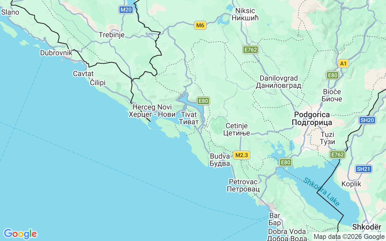 Location of the Catamaran: Tivat Municipality, Montenegro