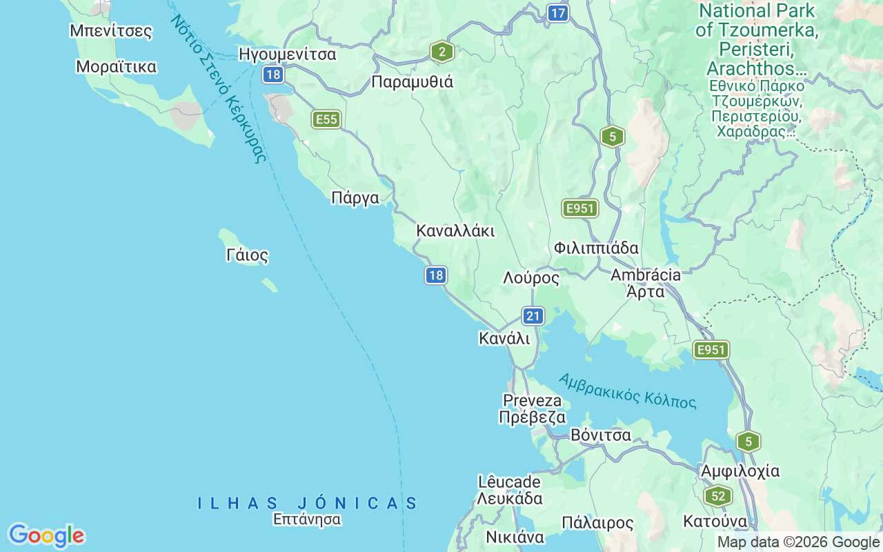 Localização do(a) Lancha: Parga, Vrachos 480 62