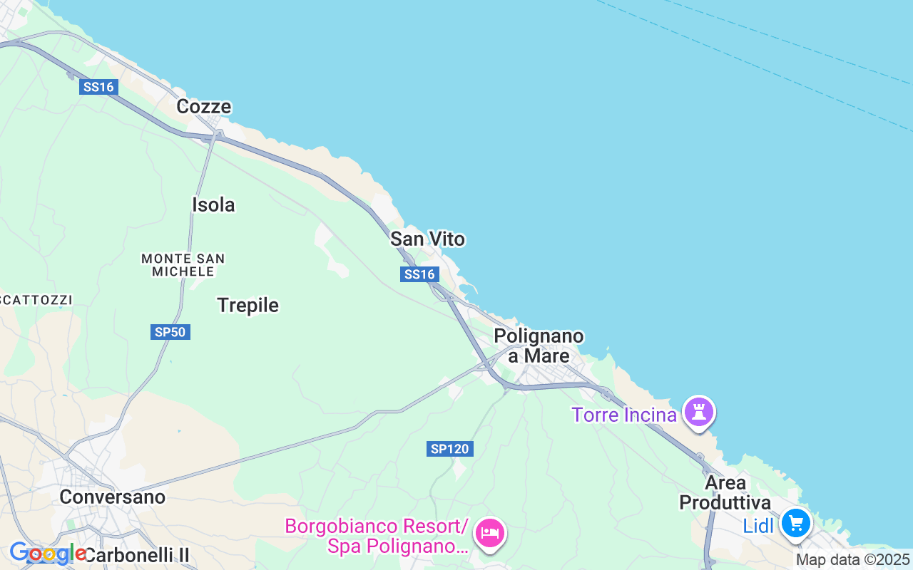 Localização do(a) Lancha: Marina Calaponte, 70044 Polignano A Mare