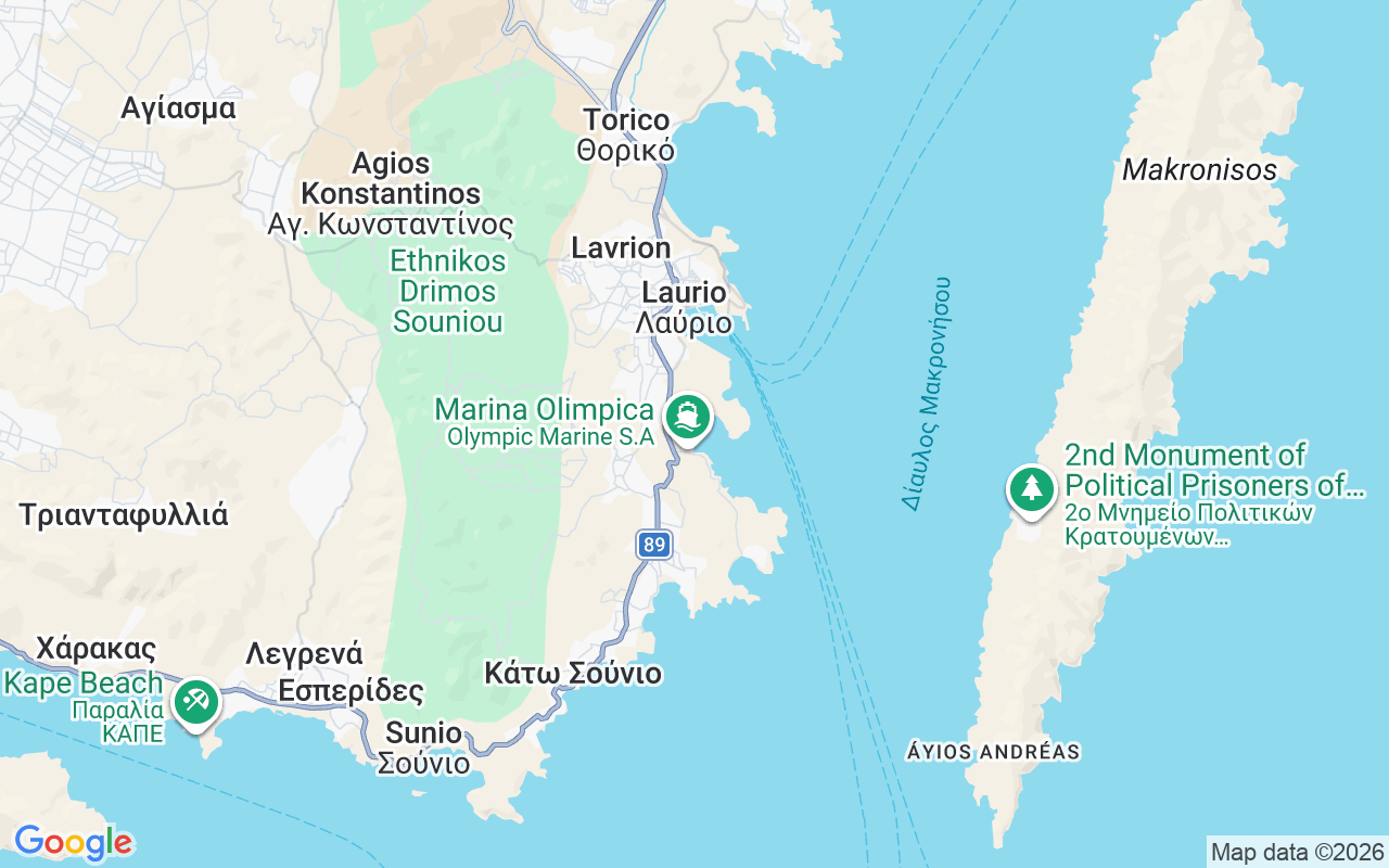 Luogo Catamarano: Olympic Marine, Laurio
