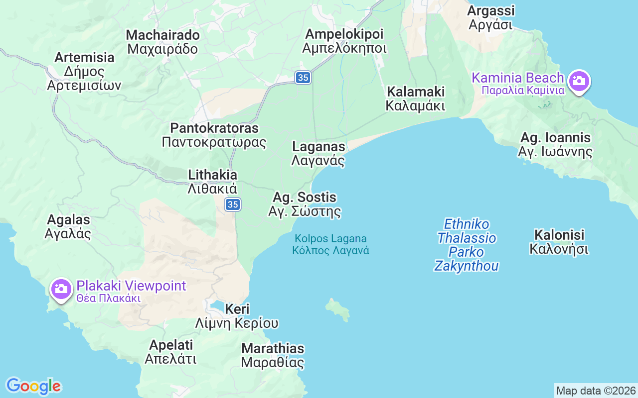 Location of the Motorboat: Agios Sostis Harbour, Zakynthos