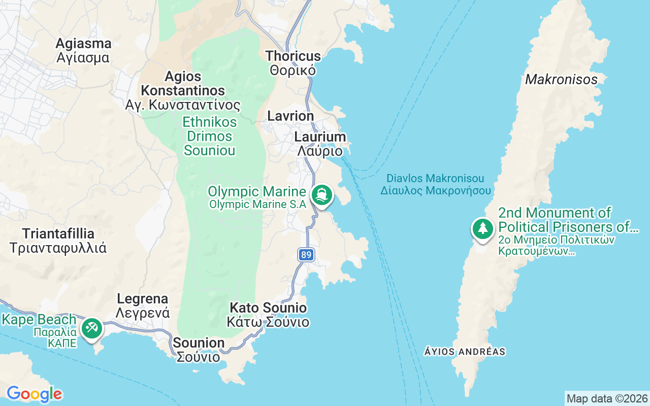 Location of the Catamaran: Olympic Marine, Laurium