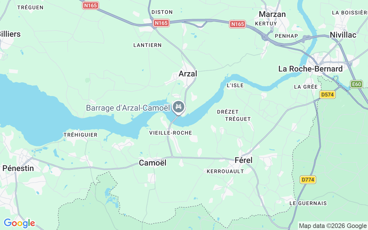 Liegeplatz Segelboot: Port D'arzal-Camoël, 56190 Arzal