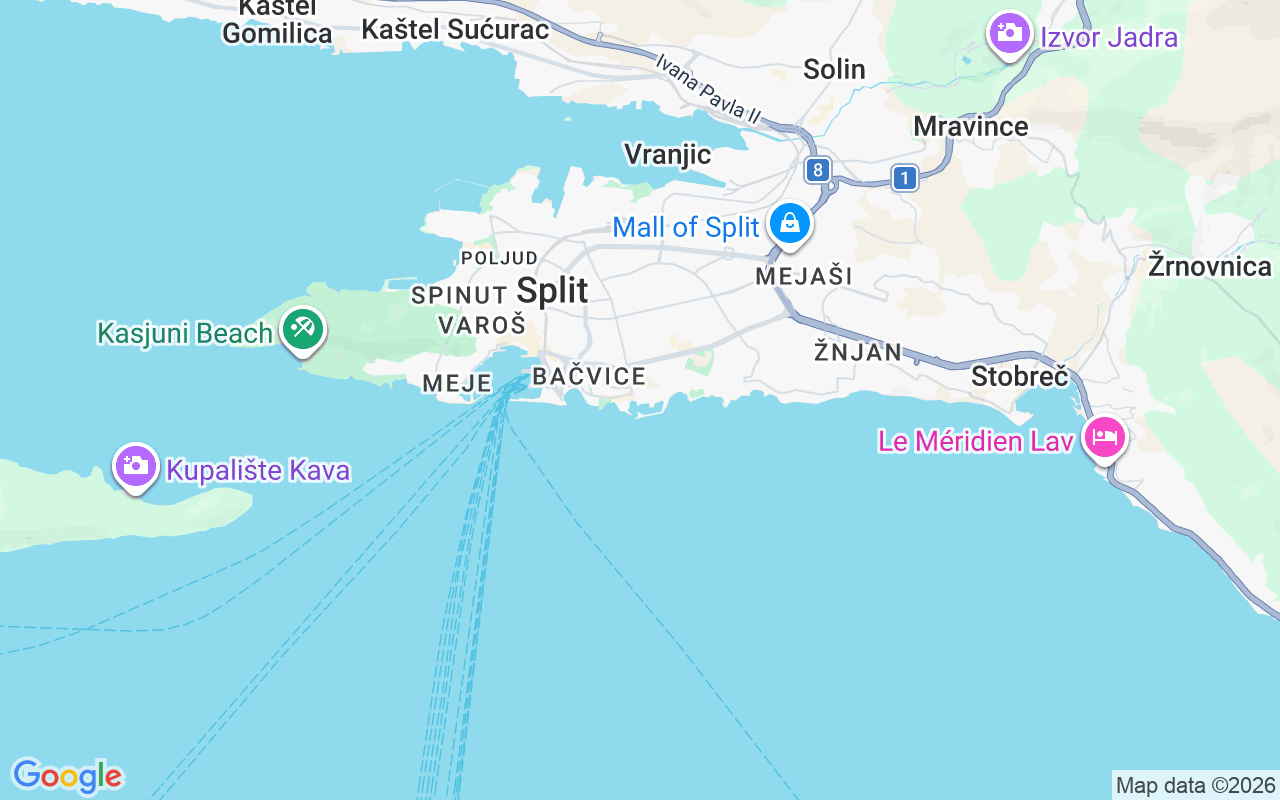 De locatie van Motorboot: Marina Zenta, Split