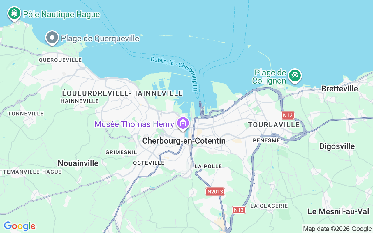 De locatie van RIB: Port Chantereyne, Cherbourg-En-Cotentin