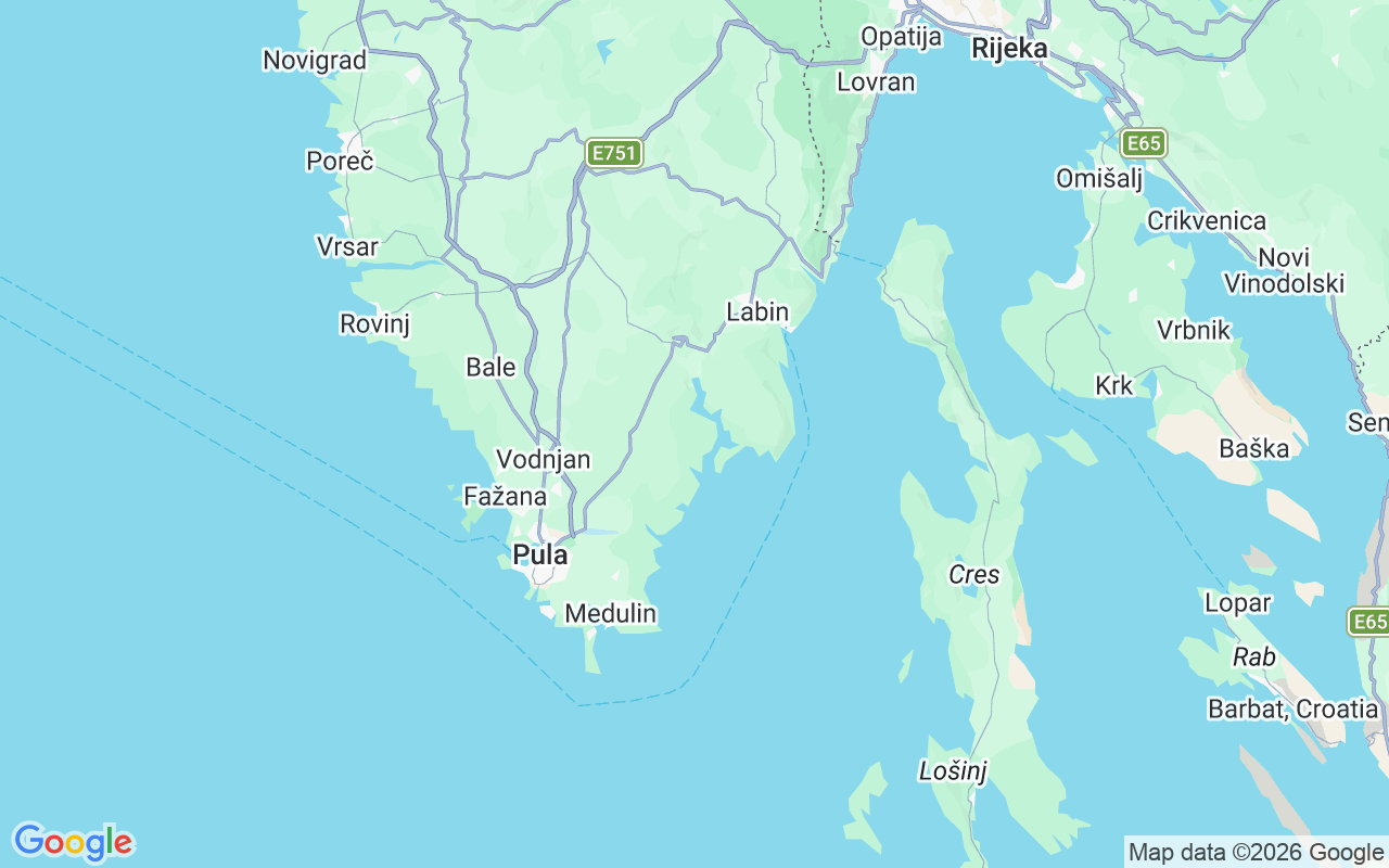 De locatie van Motorboot: Trget, Rakalj