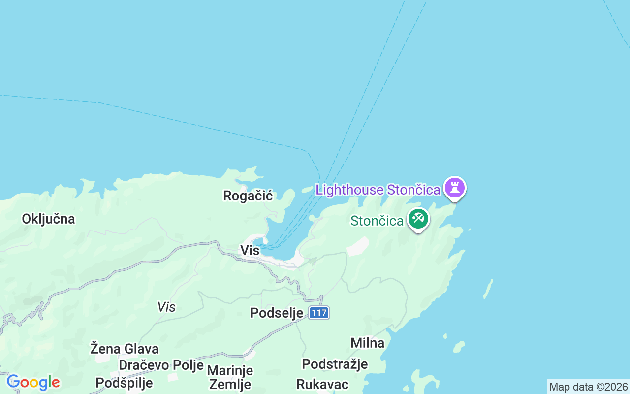 Plats för RIB-båt: Vis, Kroatien