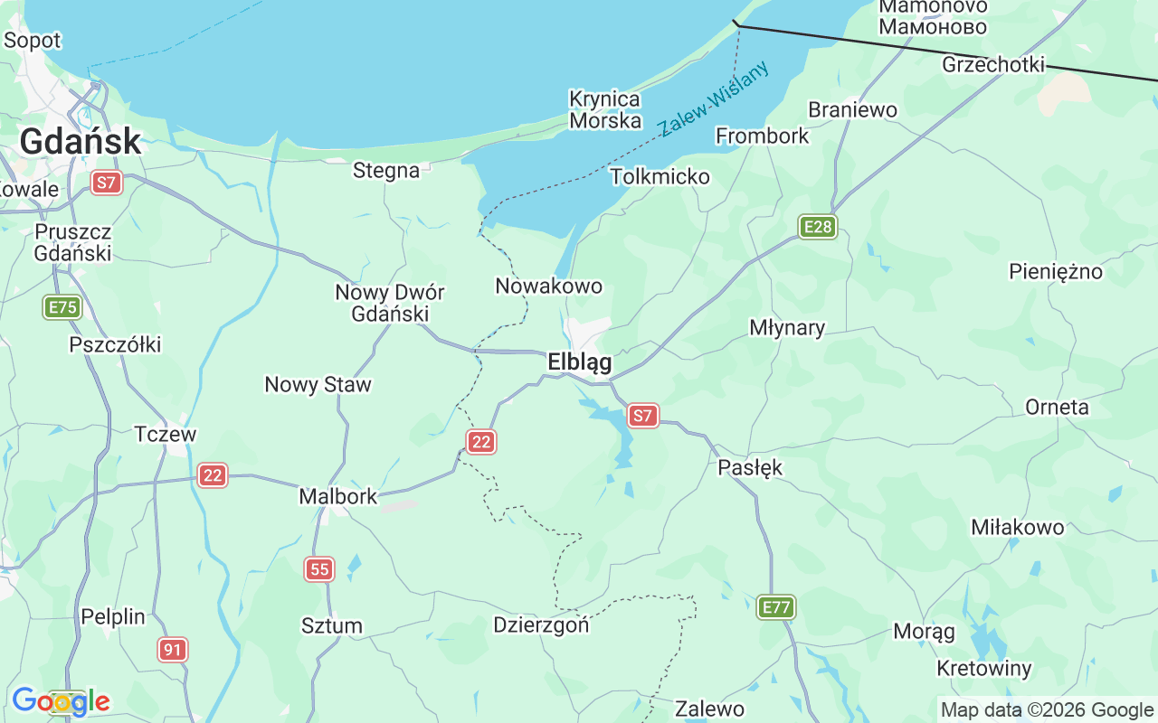 Emplacement du Péniche: Bryza Elbląg, Elbląg