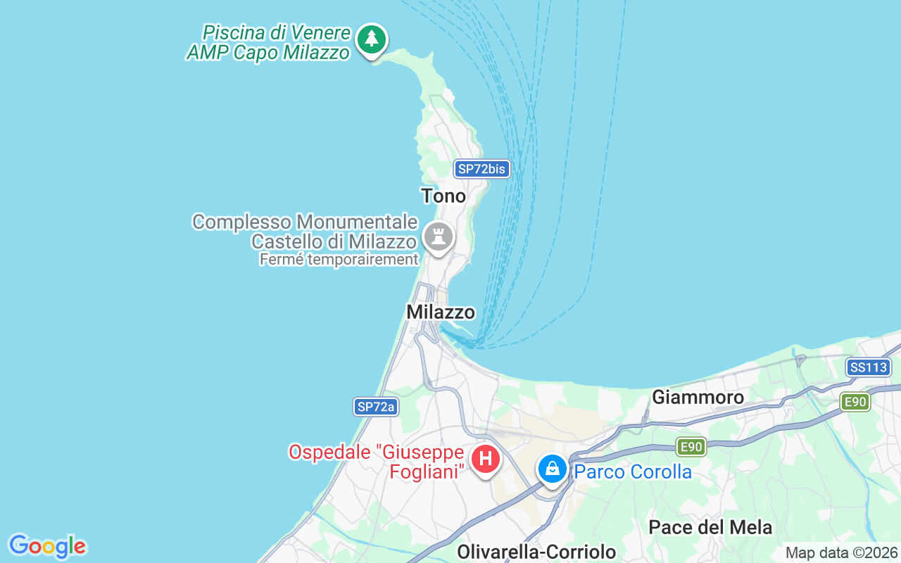 Emplacement du Semi-rigide: Porto Santa Maria Maggiore, Milazzo