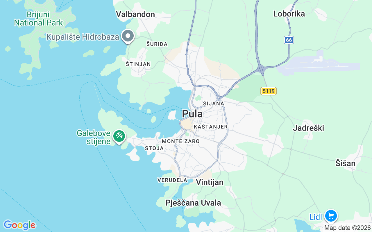 Plats för Motorbåt: Pula, Kroatien