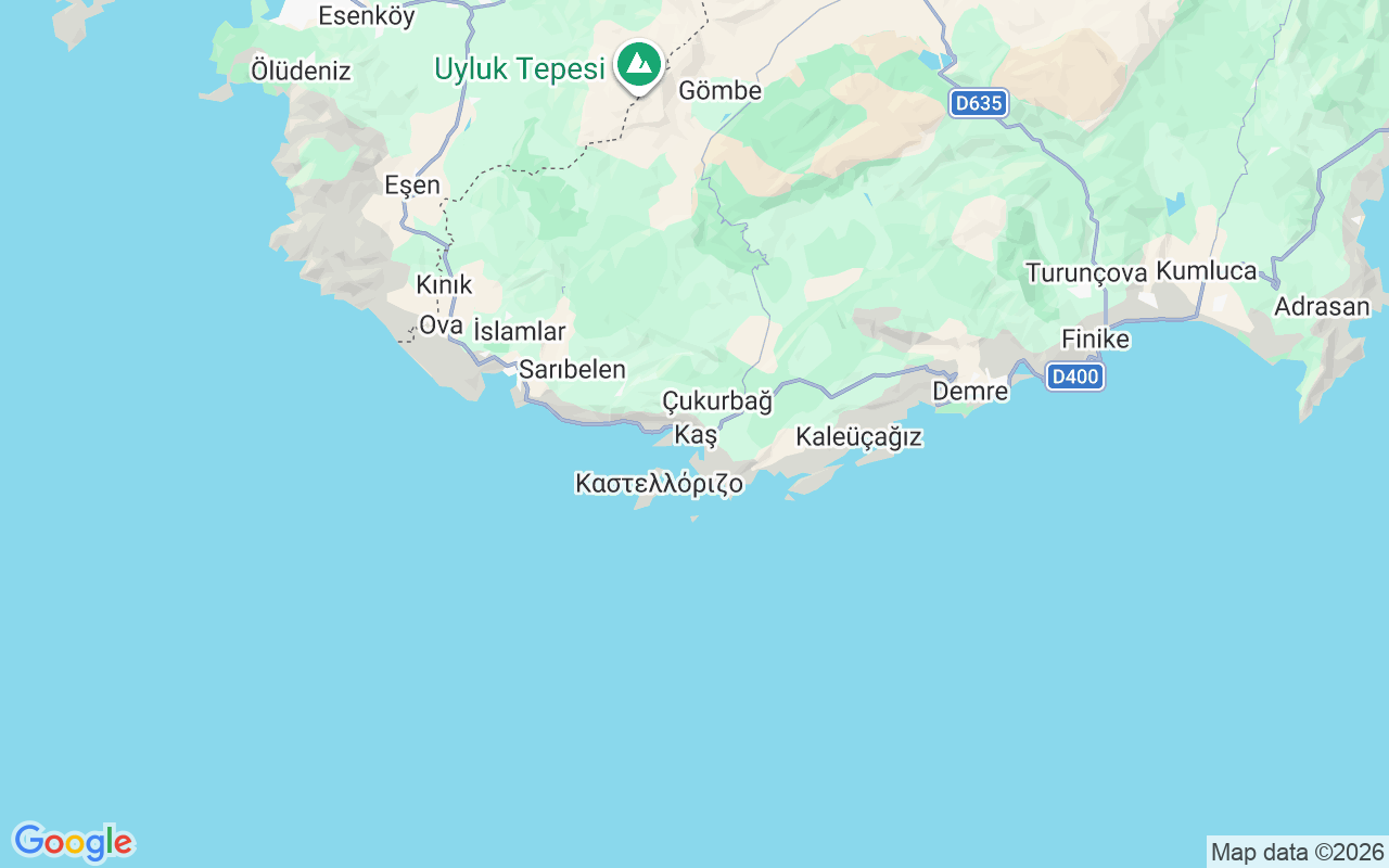 Emplacement du Goélette: Kaş Limanı, Kaş
