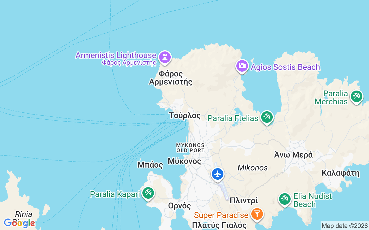 Localização do(a) Iate a motor: Míconos, Grécia