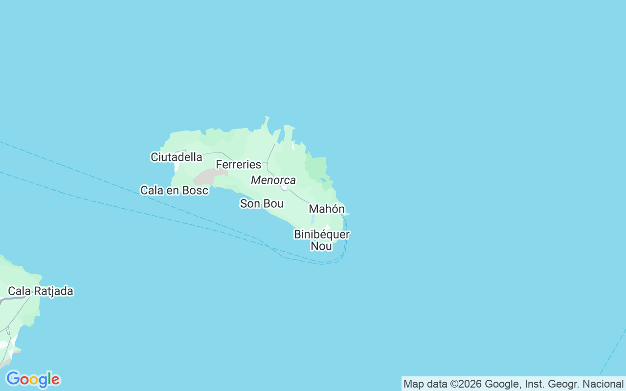 De locatie van RIB: Mahón, Maó