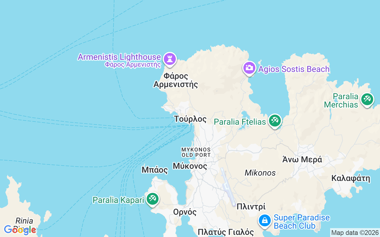 De locatie van Catamaran: Tourlos Mykonos, Mikonos