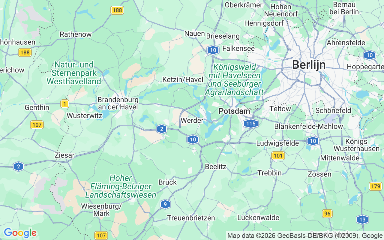 De locatie van Woonboot: Werder, 14542 Werder
