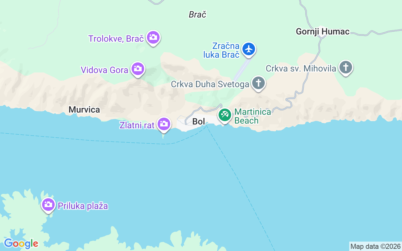 Location of the RIB: Bol Harbour, Bol