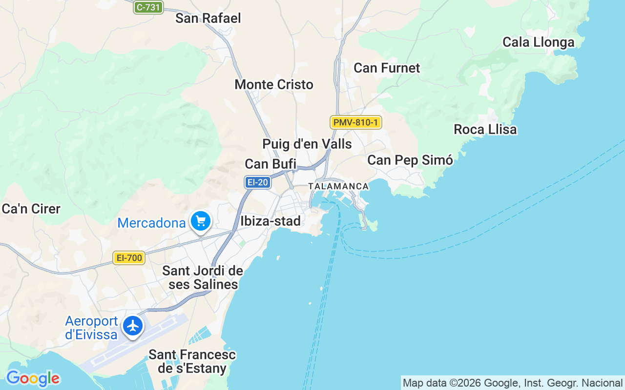 De locatie van Jetski: Club Náutico Ibiza, Ibiza