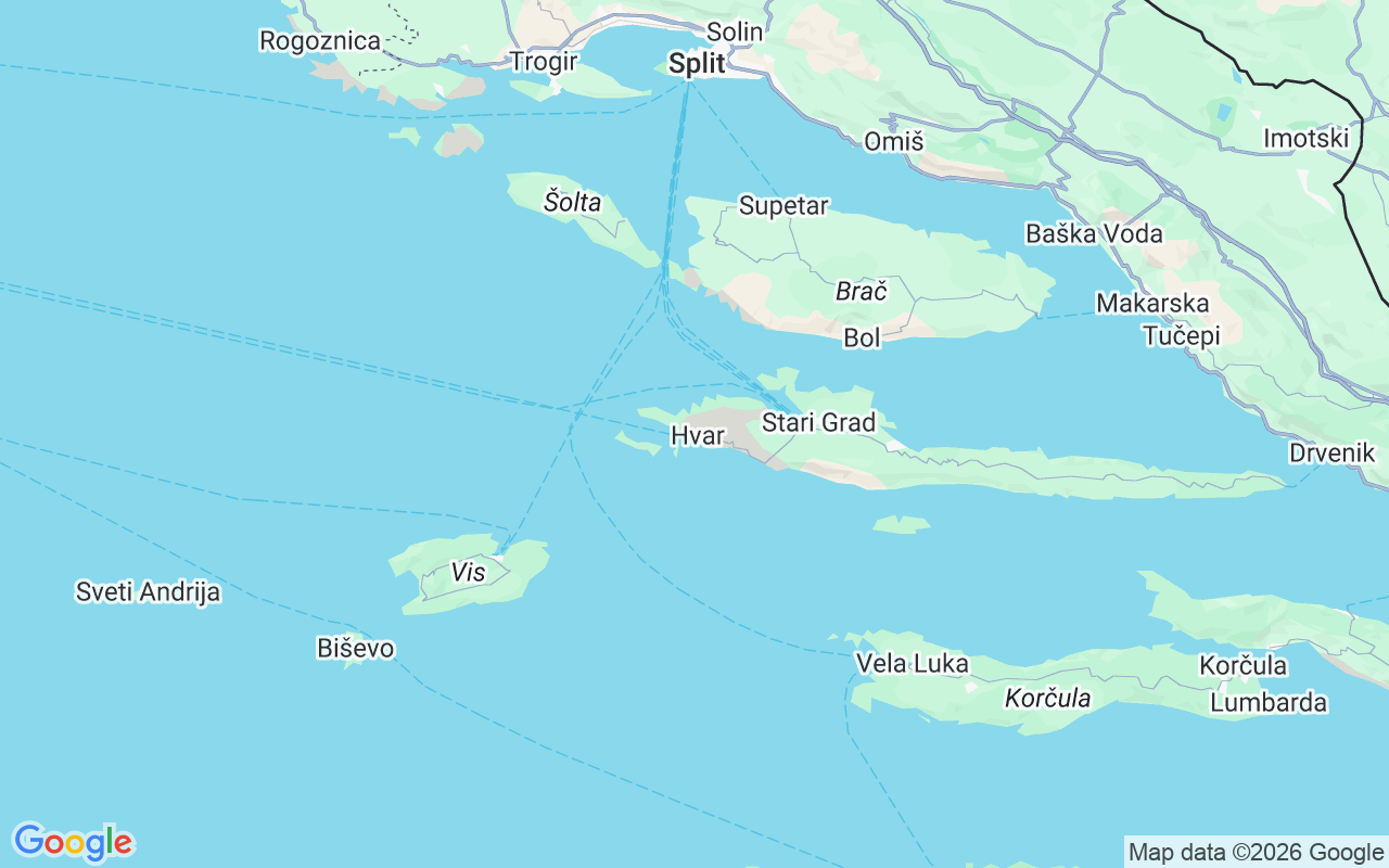 Location of the Motorboat: Križna Luka, Hvar