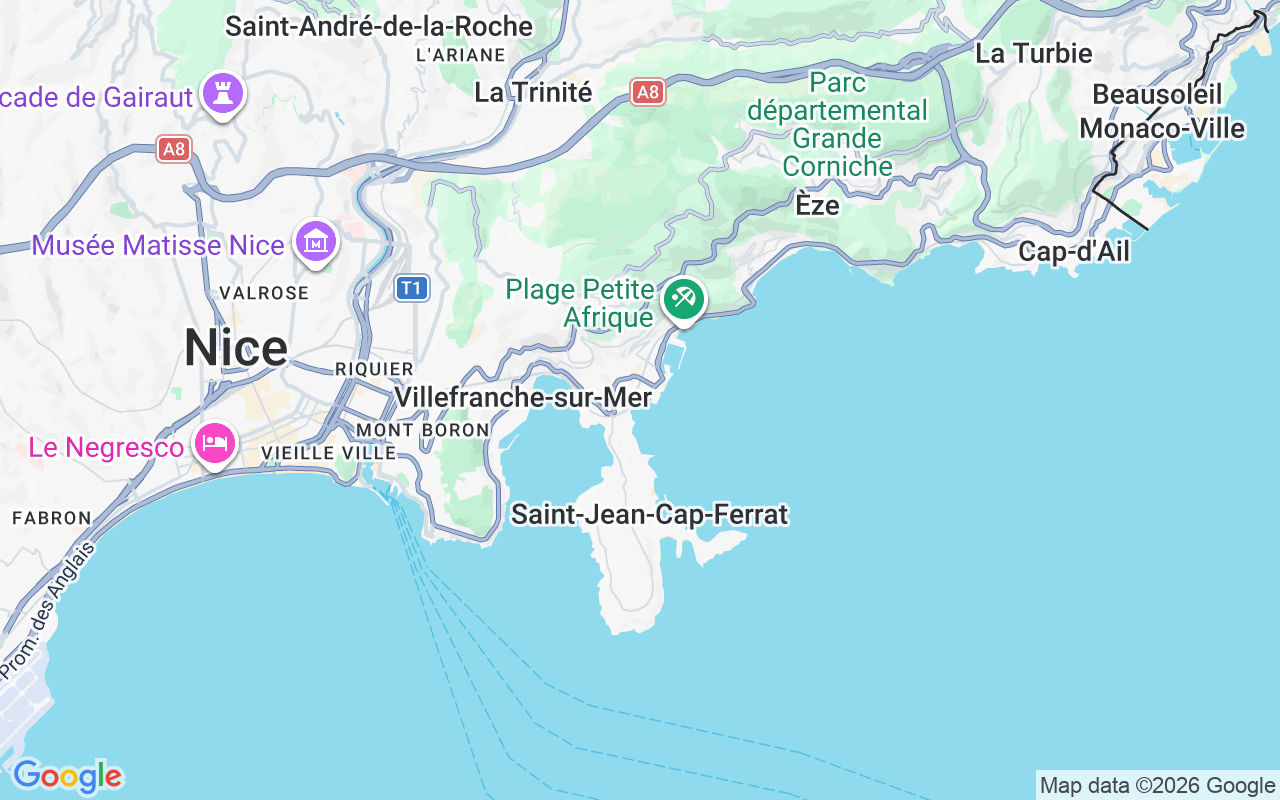Localização do(a) Lancha: Beaulieu-Sur-Mer, França