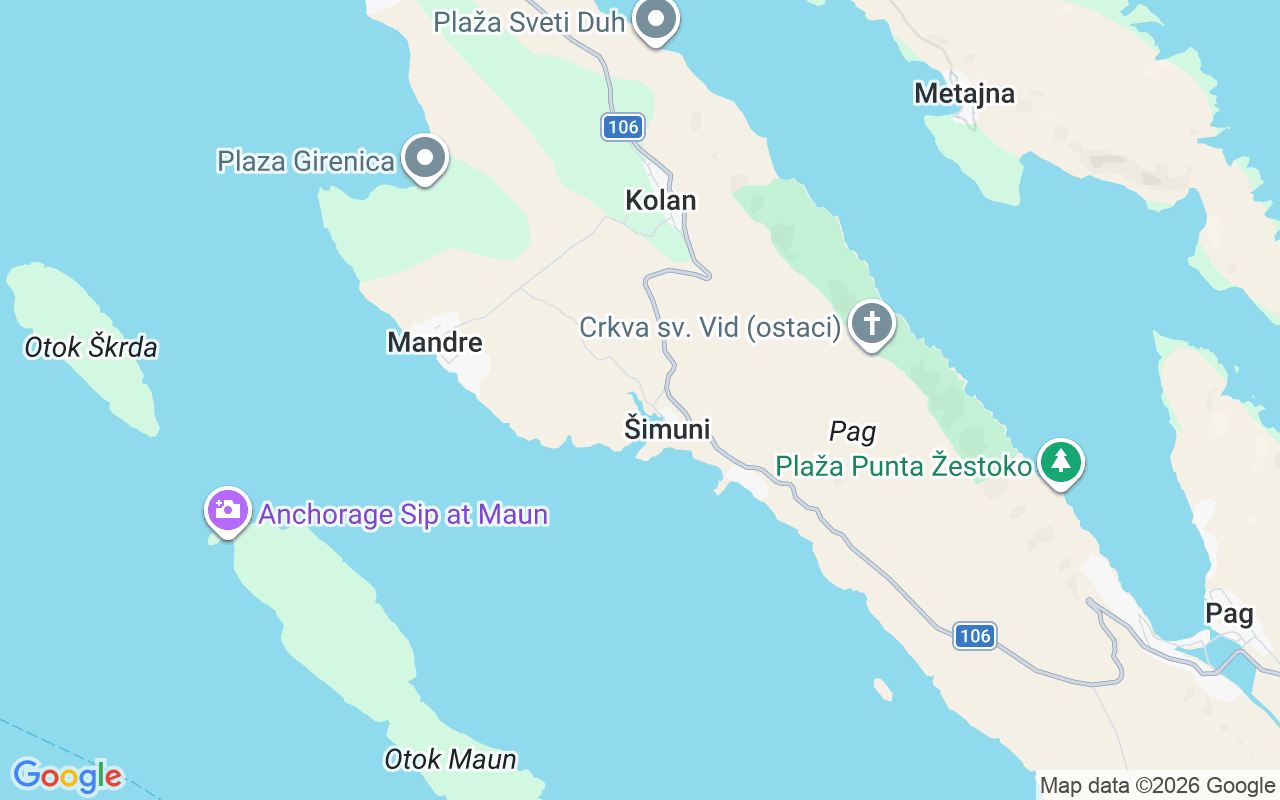 Ubicación Lancha: Aci Marina Šimuni, Šimuni