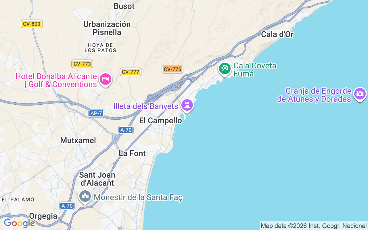 Location of the Motorboat: Club Náutico Campello, El Campello