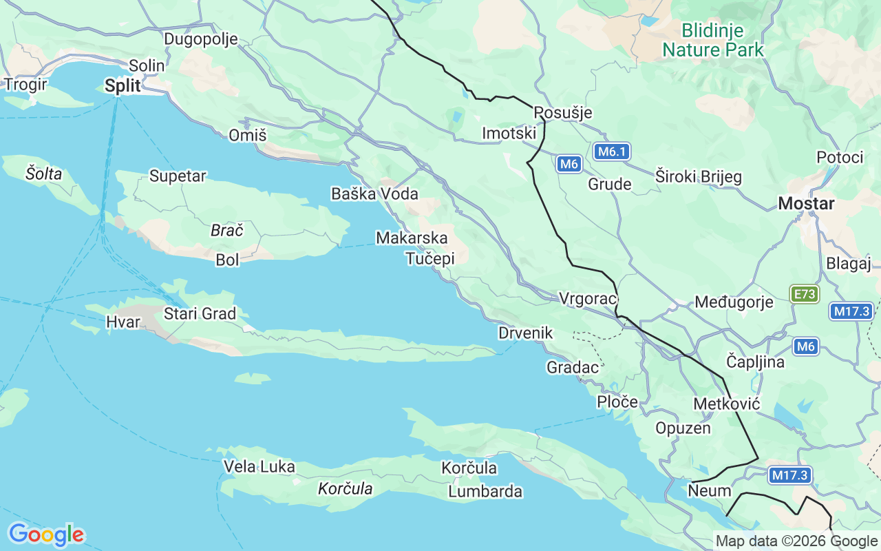 Location of the Motorboat: Podgora, Croatia