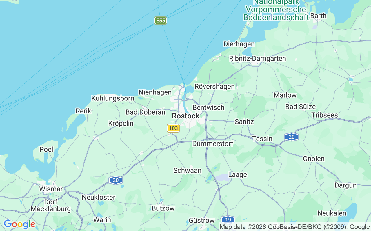 Plats för Segelbåt: Rostock, Tyskland