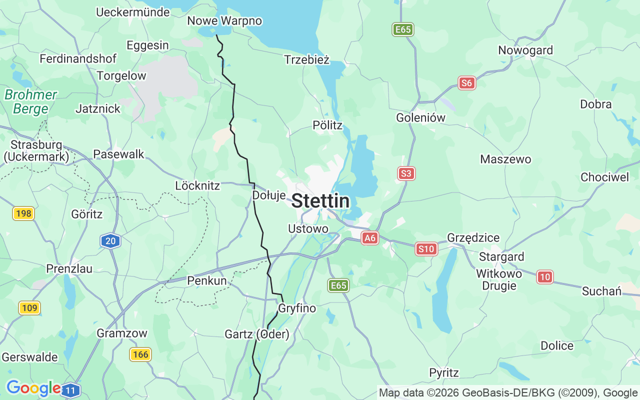 Liegeplatz Motorboot: Siadło Dolne, Stettin