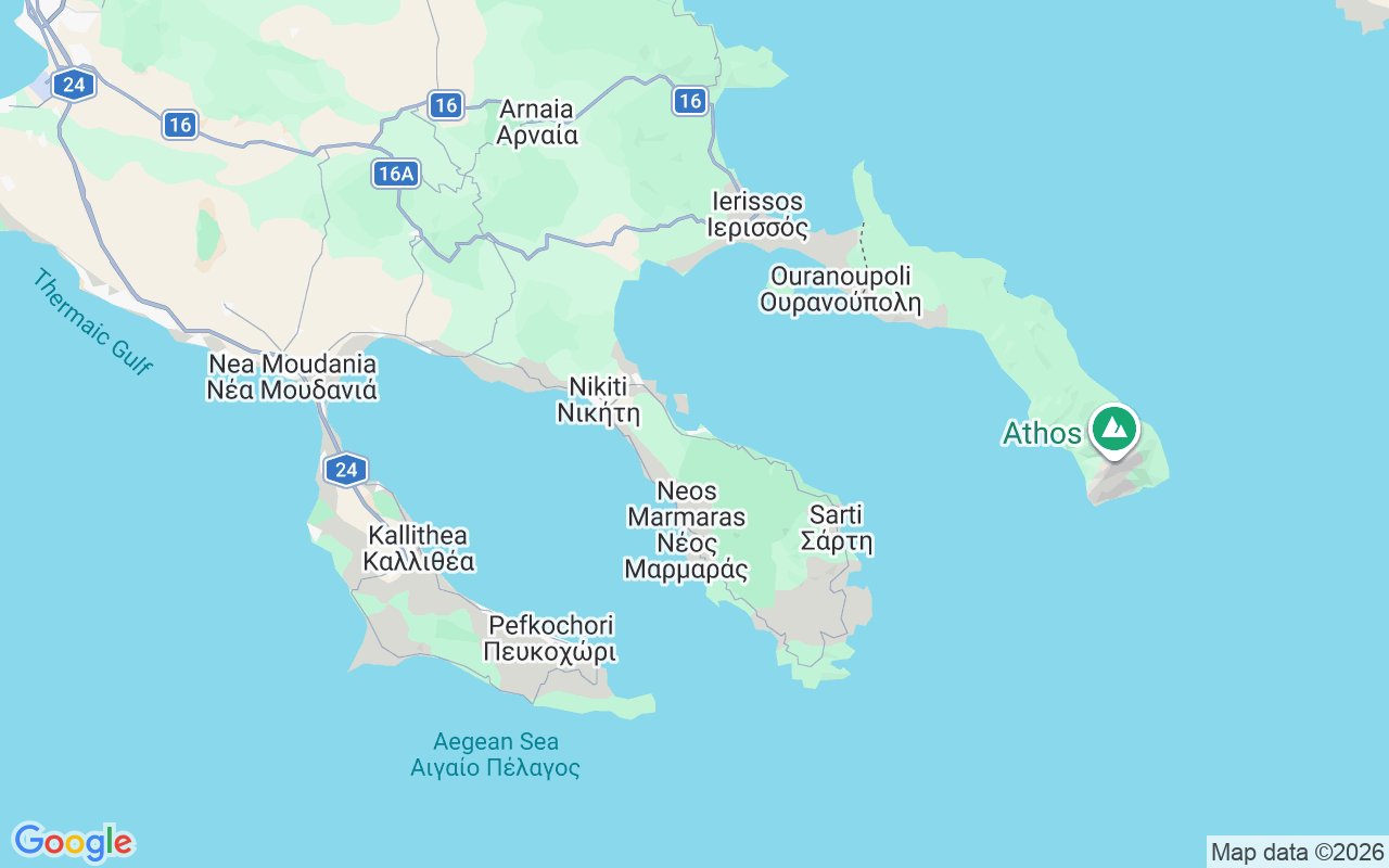Location of the RIB: Vourvourou, Vourvourou 630 78