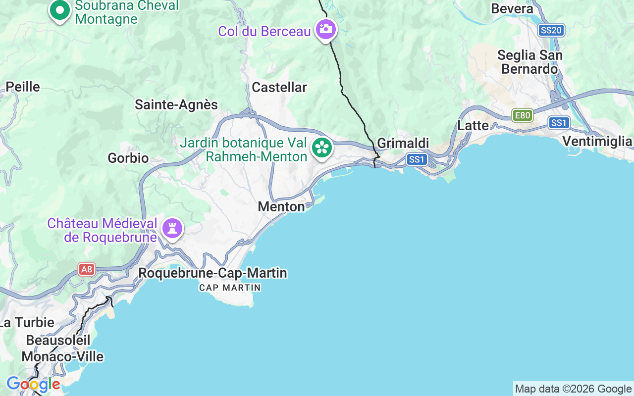Plats för Motorbåt: 06500 Menton, Frankrike