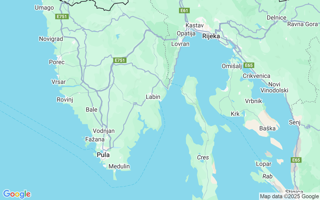 Localização do(a) Lancha: Rabac, Rabac