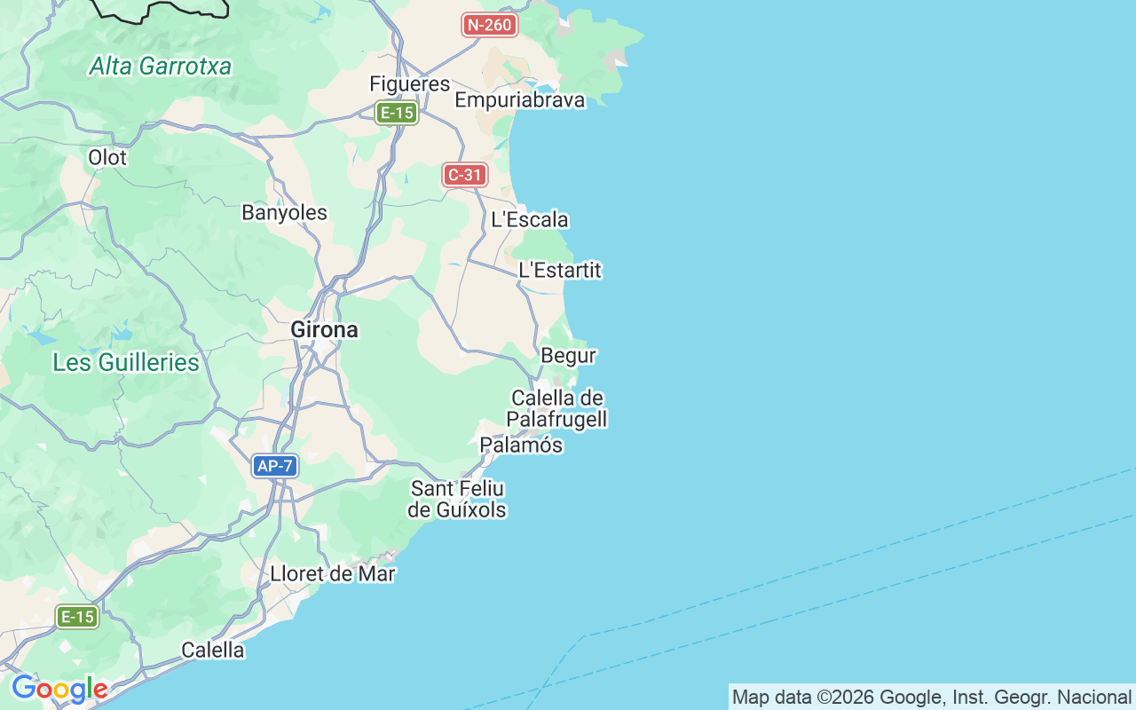 Location of the RIB: Aiguafreda, Begur