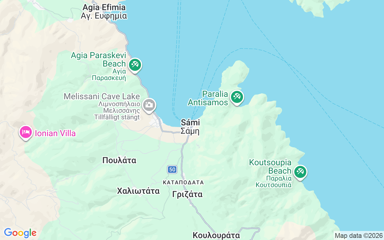 Plats för Segelbåt: Sámi, Grekland