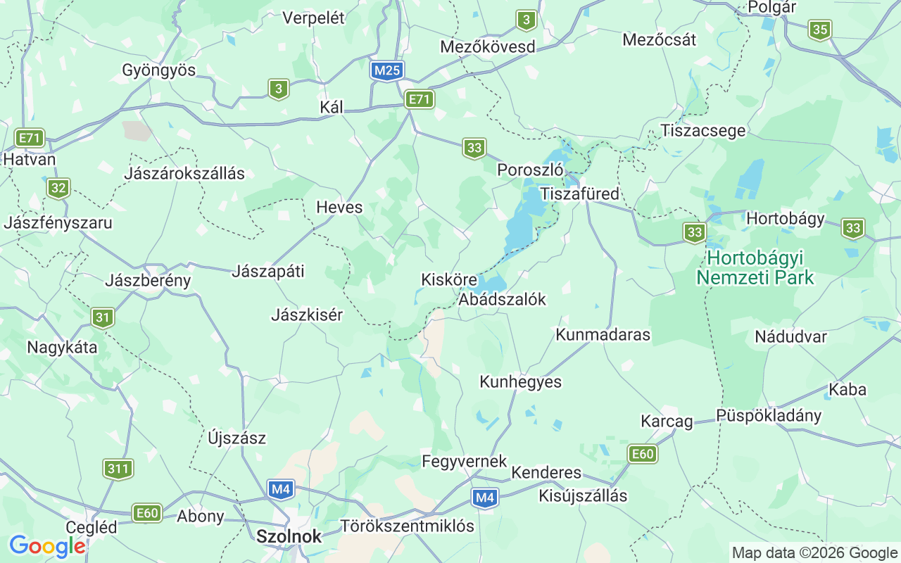 De locatie van Woonboot: Kisköre, Hongarije