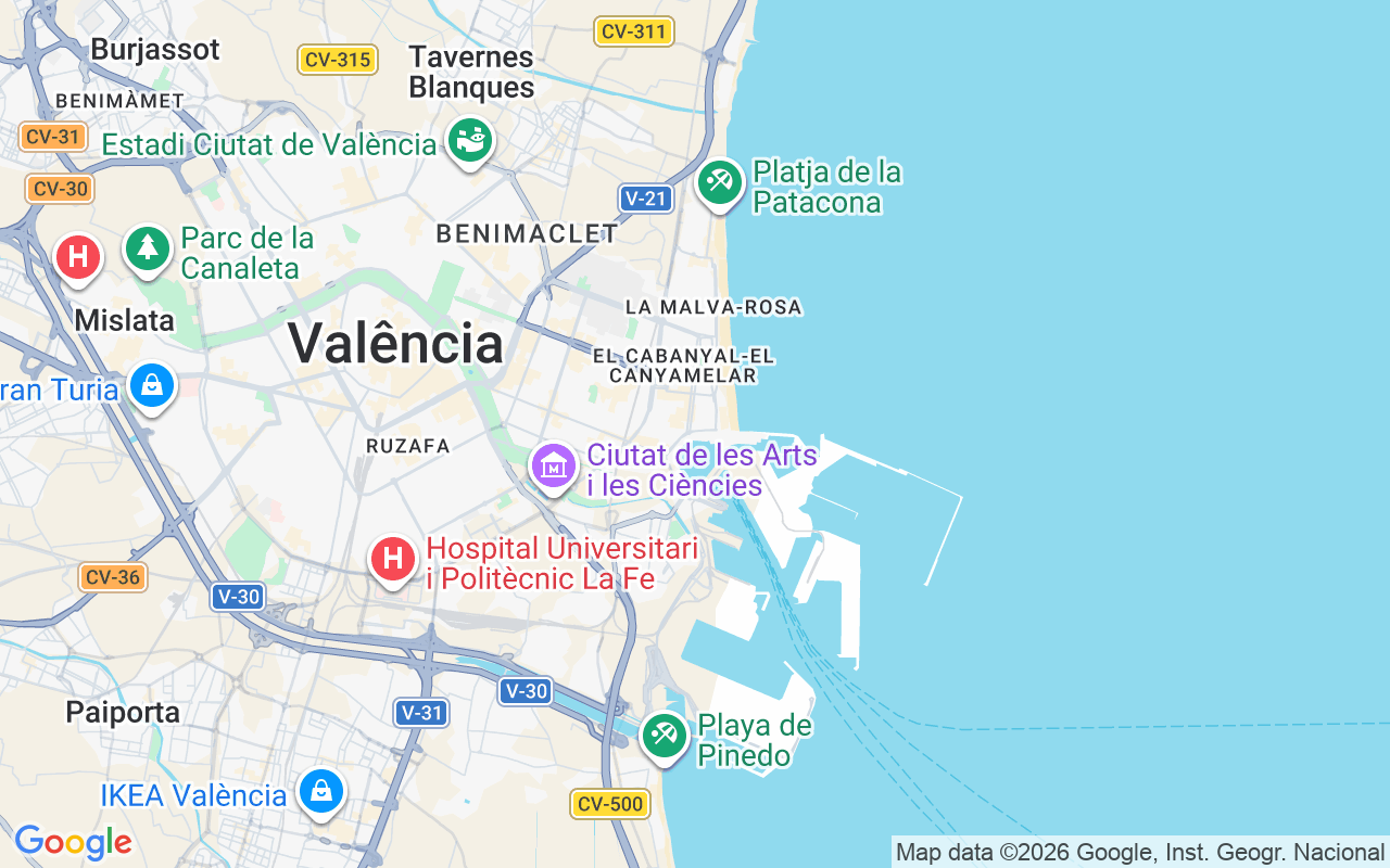 Localização do(a) Iate a motor: Valência, Espanha