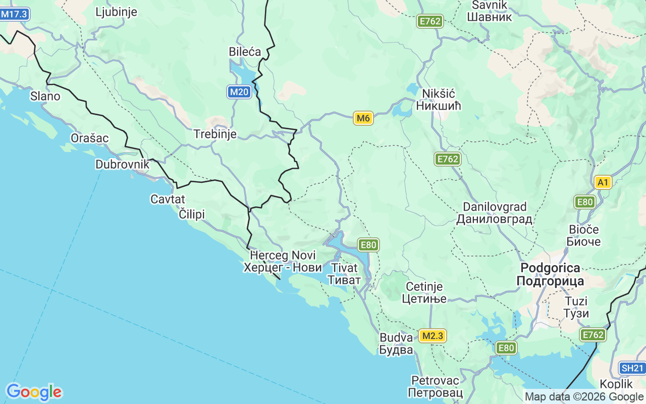 De locatie van Zeilboot: Kotor, Kotor Municipality