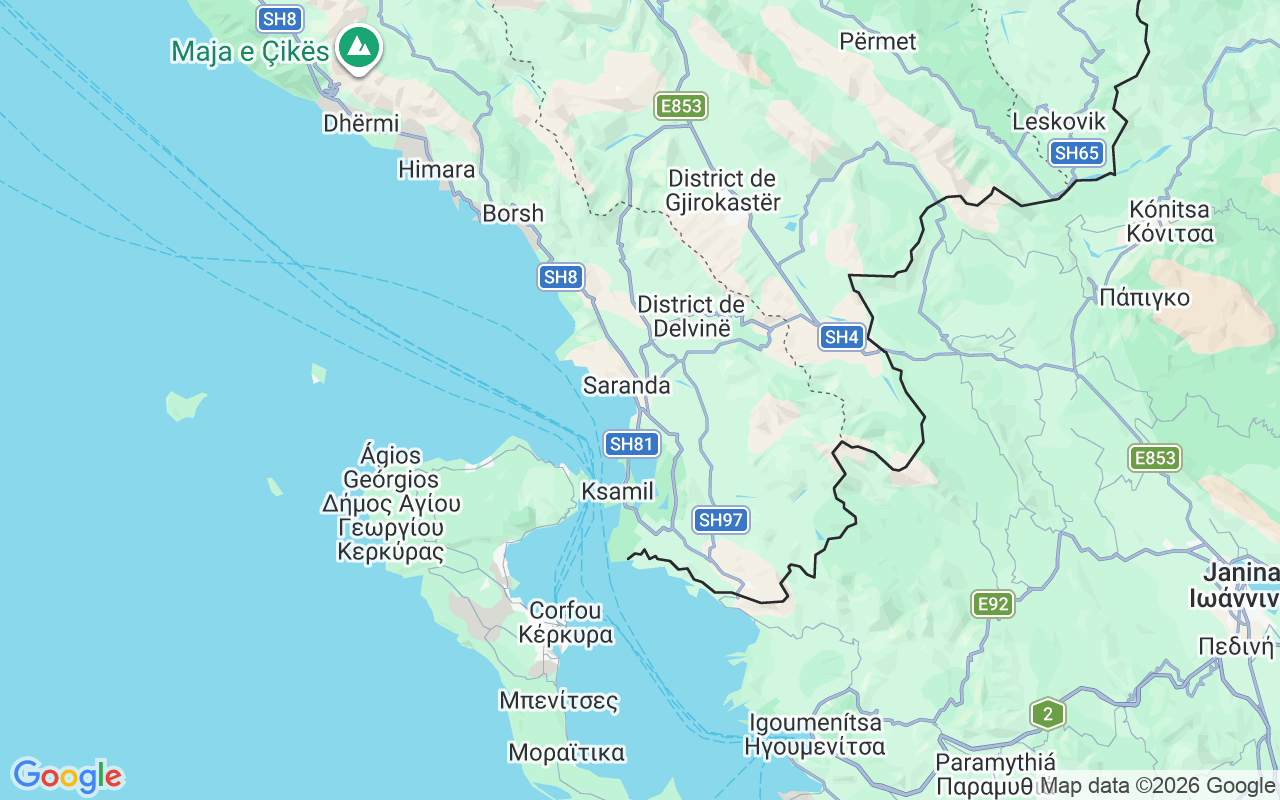 Emplacement du Bateau à moteur: Limani, Saranda