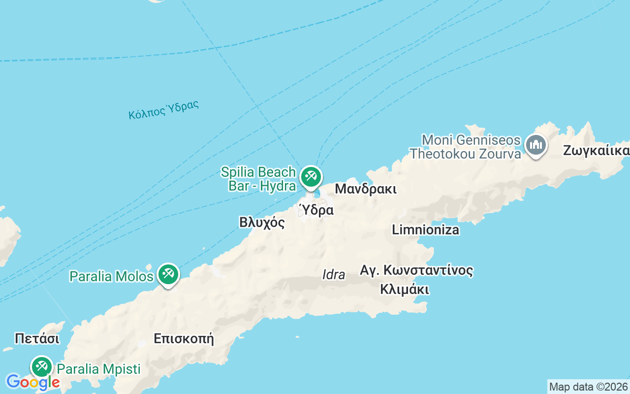 De locatie van RIB: Hydra Port, Hydra