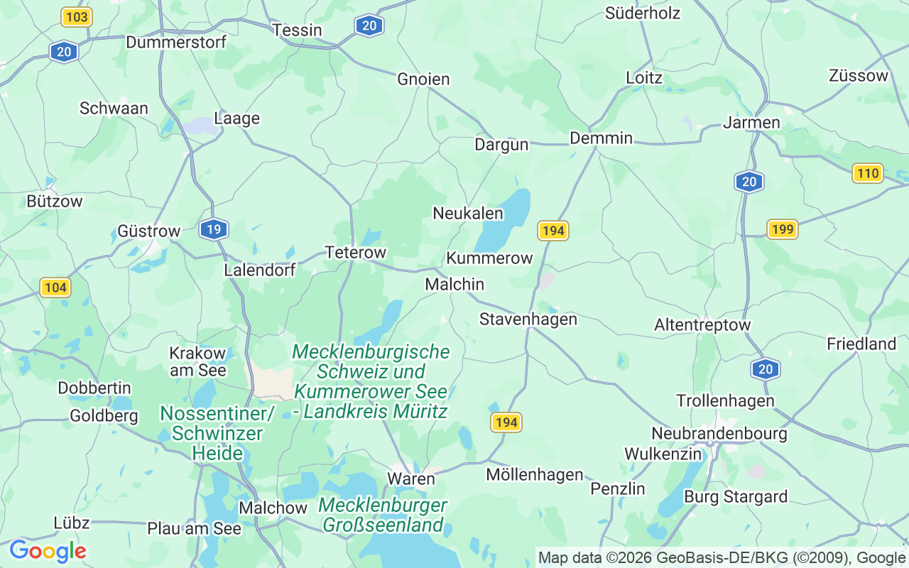 Emplacement du Péniche: Malchin, Malchin