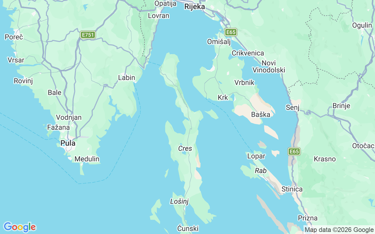 Emplacement du Semi-rigide: Camping Kovacine Cres, Cres
