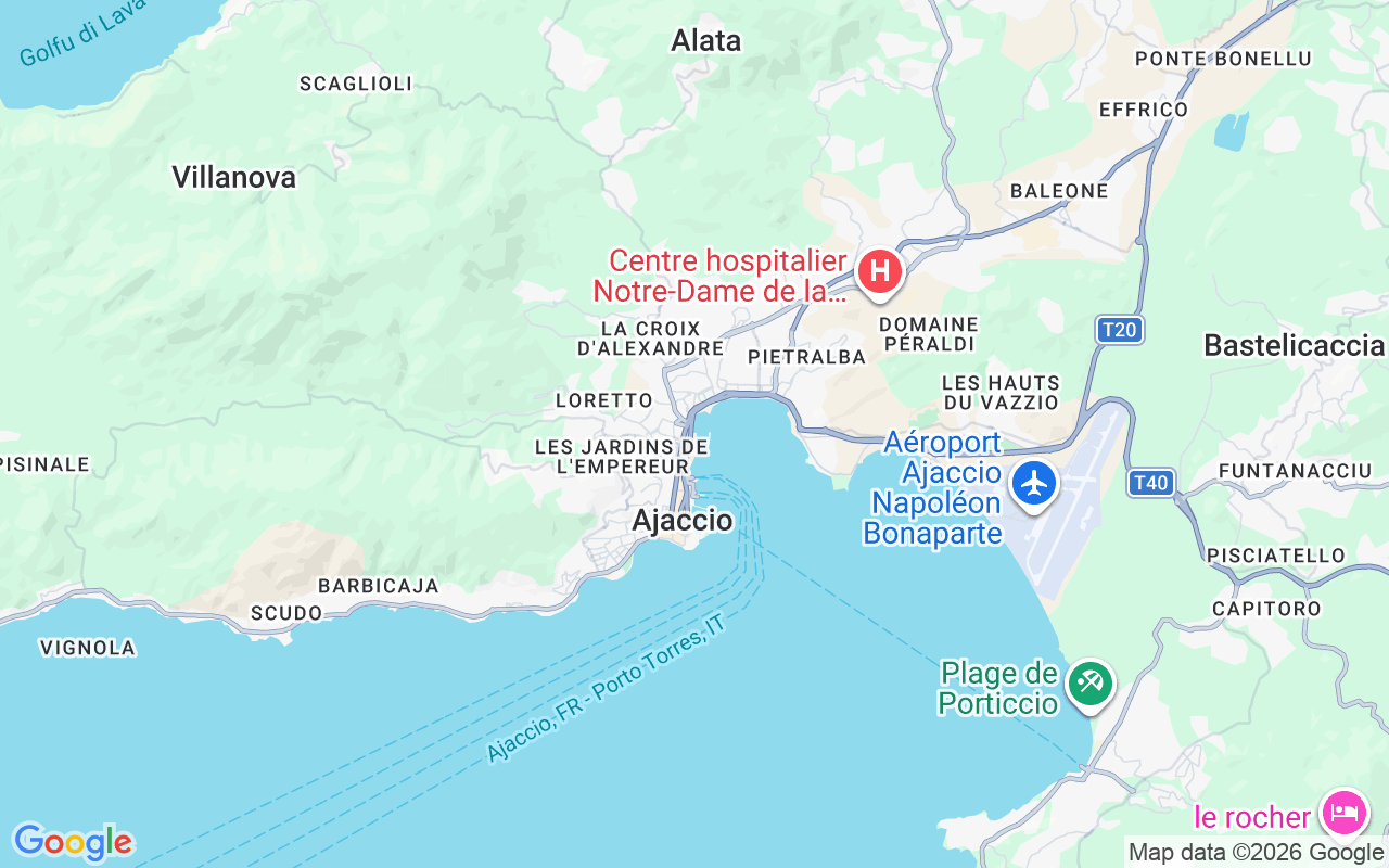Localização do(a) Iate a motor: Ajaccio, França