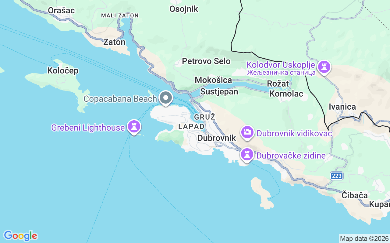 Plats för RIB-båt: Dubrovnik, Kroatien