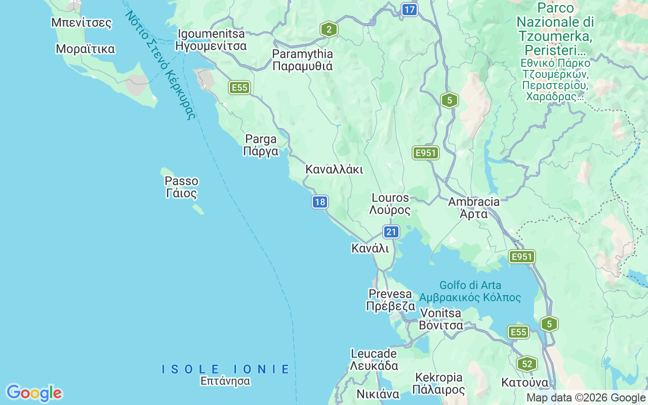 Luogo Barca a motore: Parga, Vrachos 480 62