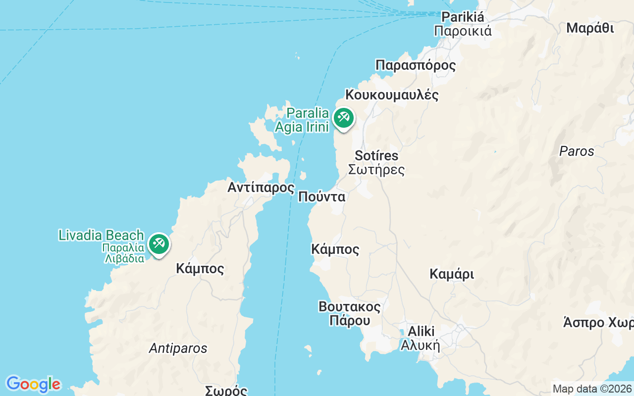 Emplacement du Catamaran: Plage De Pounta, Paros