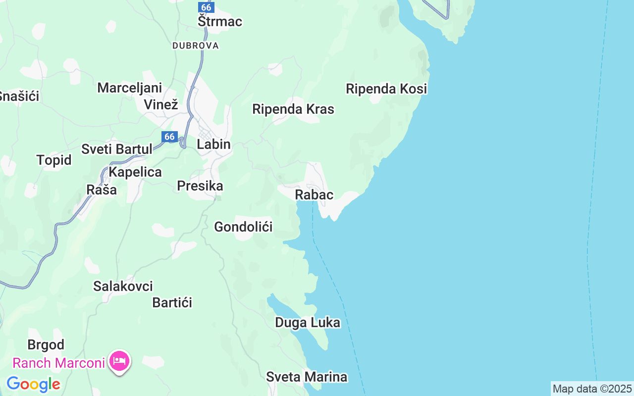 Localização do(a) Lancha: Rabac, Croácia