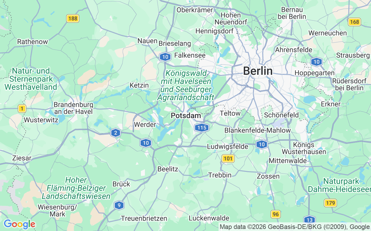 Plats för Husbåt: Werder (Havel), Potsdam